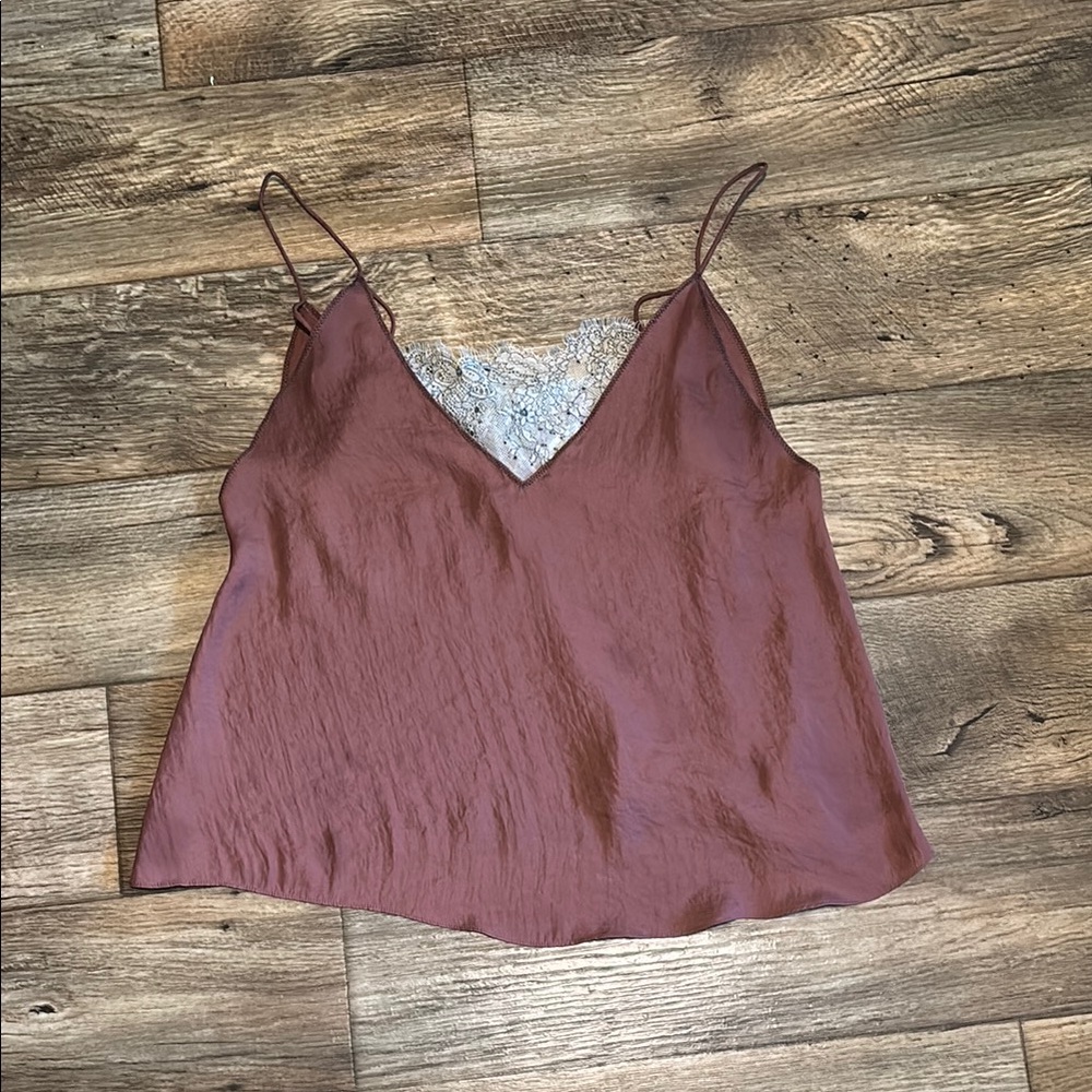 Free People Dusty Rose Lace Cami Top